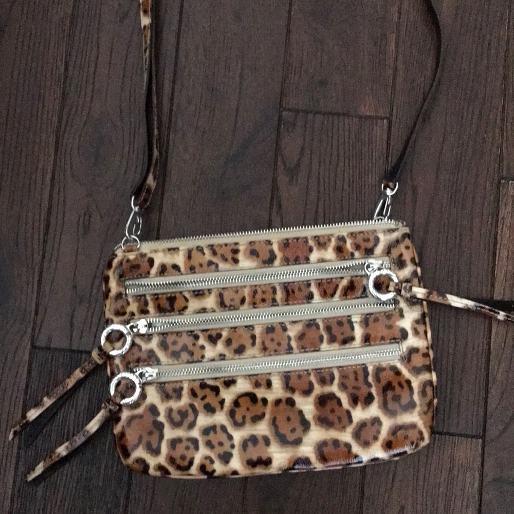 Brighton cheetah crossbody detachable strap